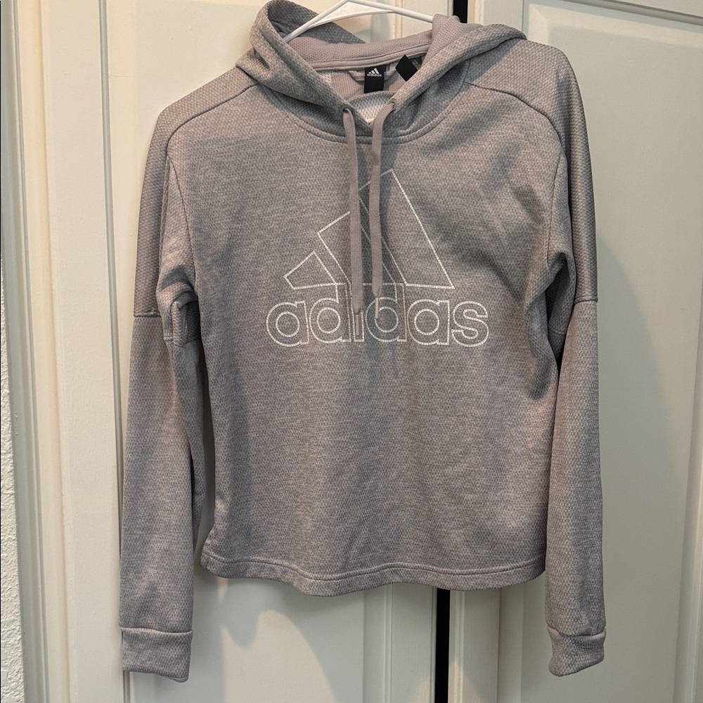 Adidas Women's Light Gray Hoodie